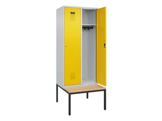 locker met bank,HxBxD 2120x800x815mm,2vak,vak B 400mm,cilinderslot - 1