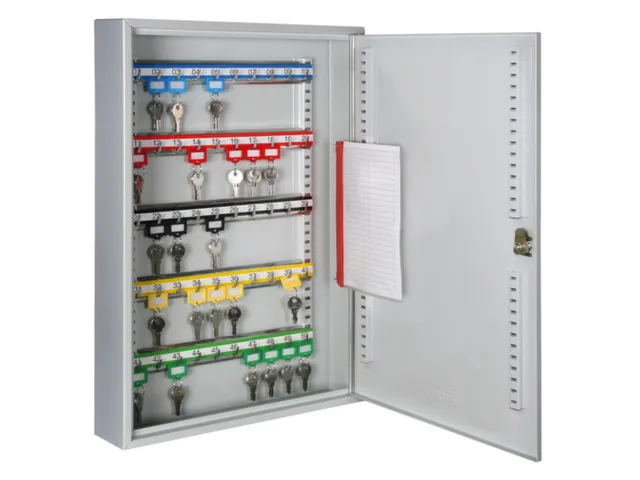 Sleutelkast Hxbxd 550X380X80Mm 50Haakjes 1Deur Ral7035