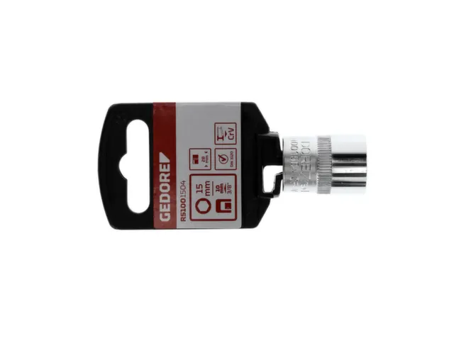 R51001504 Dopsleutel 3/8 inch zeskant 15mm lengte 28mm