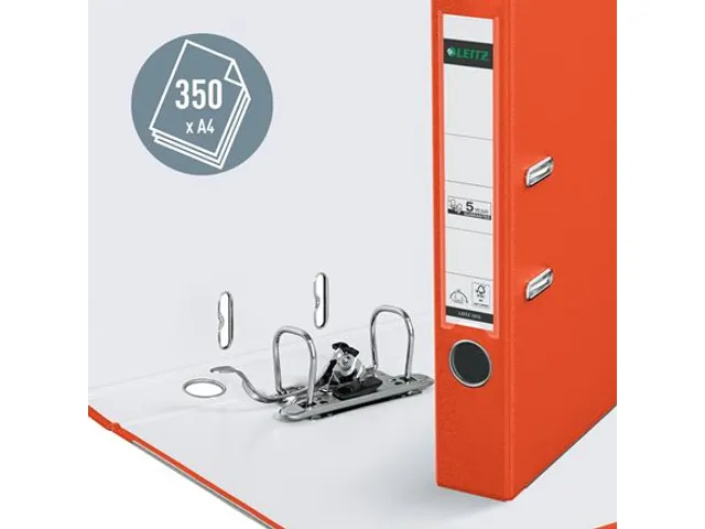 Ordner Leitz 1015 A4 50mm PP lichtrood