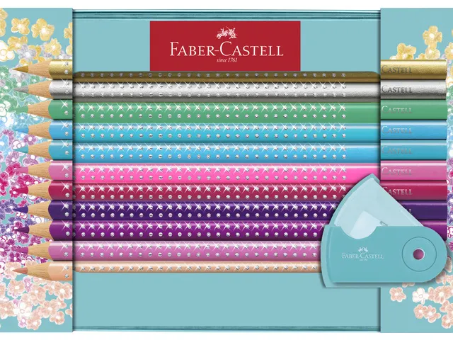 Ensemble de 20 crayons de couleur Faber-Castell sparkle et 1x taille-c