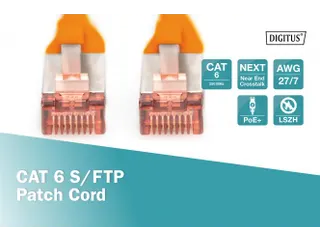 CAT 6 S-FTP patchkabel Cu LSZH AWG 27/7 Lengte 1m Oranje - 5