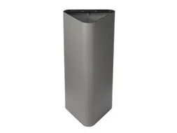 afvalbak,60l,HxBxD 800x380x380mm,romp staal grijs,gesloten