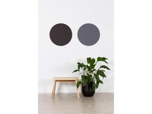 Prikbord Rond Bulletin Grijs Kleur 2162 Paneel Ø 60 cm frameloos