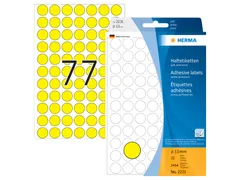 HERMA 2231 Multipurpose etiketten Rond 13mm Geel 2464 stuks