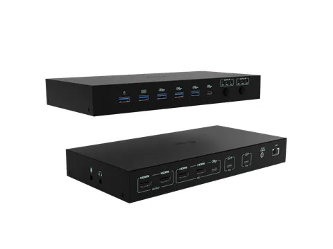 i-tec USB-C KVM Dock PRO for Three Hosts, Dual Video, with 2x Power De
