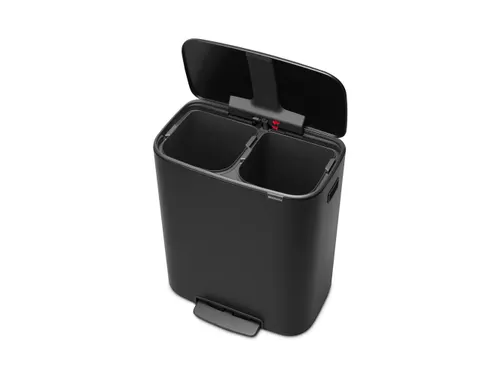 Afvalbak Bo Pedaalemmer 2x30 Liter Mat Zwart