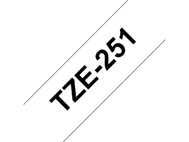 Labeltape Brother P-touch TZe-251 standaard 24mm zwart op wit