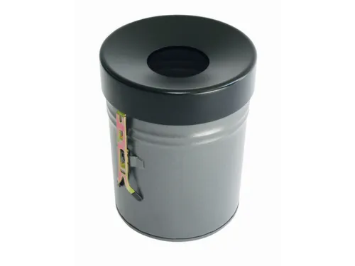 afvalbak,vlamdovend,30l,HxØ 415x344mm,wandmontage,kop zwart