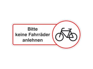 aanwijzingsbord,A.u.b. geen fietsen tegen zetten,PVC,zelfklevend - 1