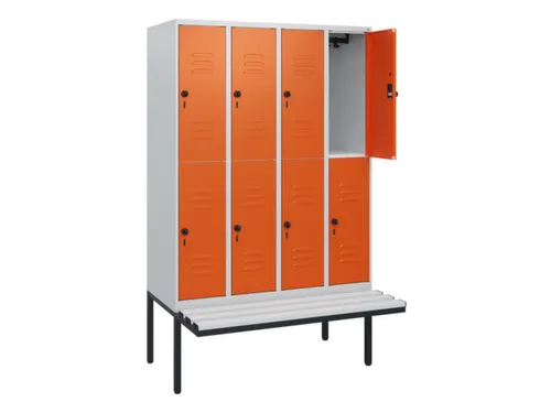 Dubbeldekse dekenkist,HxBxD 1950x1200x815mm,4x2vak.,vak B 300mm