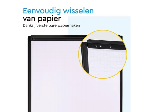 BRASQ Flipover Mobiel Deluxe 70x100cm Magnetisch Zwart met accessoires