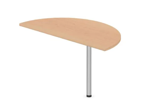 aanbouwtafel,i.h.v.,HxBxD 720-840x1200x600mm,halfrond,NE-esdoorn