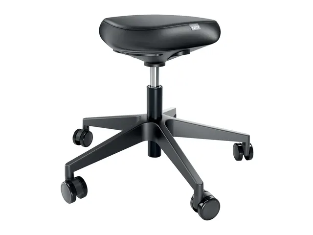 Zitkruk Leitz Ergo met wieltjes en comfortzitting 600x460x600mm zwart