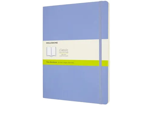 Notitieboek Moleskine XL 190x250mm blanco soft cover hydrangea blue
