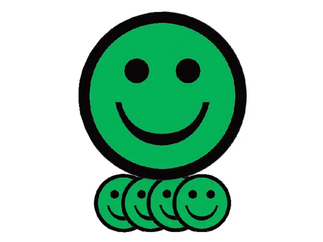 Magneet smiley 25mm emotie blij groen 5 stuks