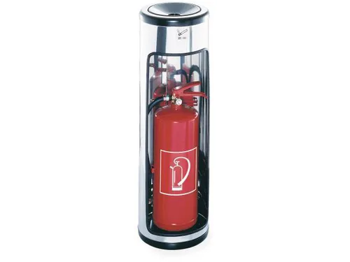 Brandblusserkast m. asbak,HxØ 800x245mm,romp RVS