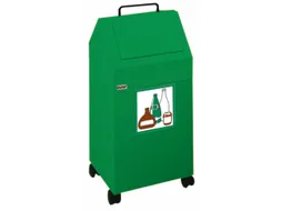 Afvalverzamelaar Vuurremmend 1X45 Liter 710X330X310Mm Groen