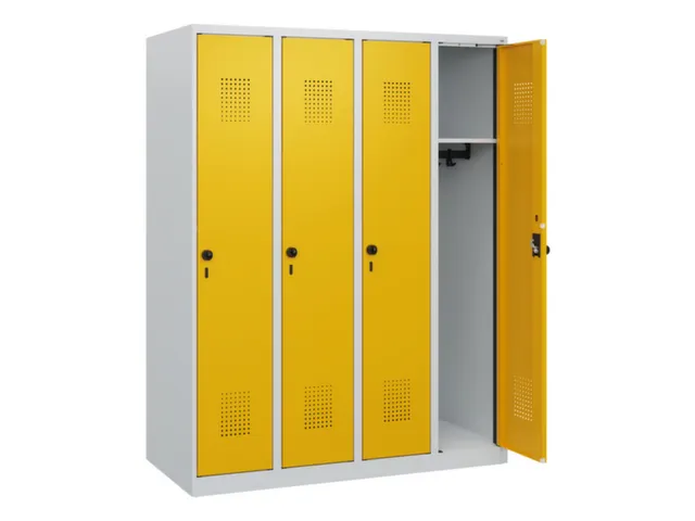 schoollocker,HxBxD 1530x1200x500mm,4vak,vak B 300mm,draaigrendel