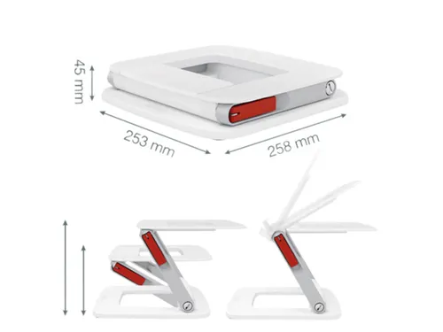 Laptopstandaard Leitz Ergo verstelbare multihoek wit