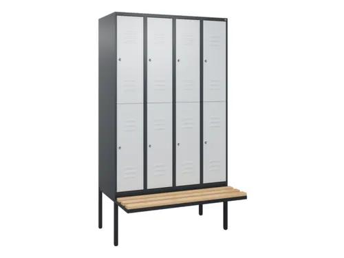 Dubbeldekse dekenkist,HxBxD 2120x1200x815mm,4x2vak.,vak B 300mm