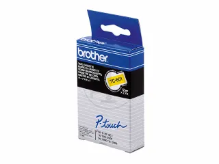 Lettertape Brother Tc-601 12 Mm Geel/Zwart - 1