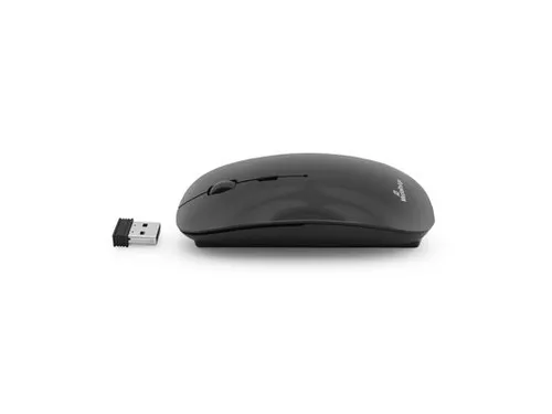MROS215 Optische muis 3 knoppen silent-click draadloos Zwart glans