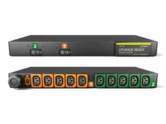 Vertiv MG01X1R1-10L133-3PS6C2H10-S, Basis, 1U, Horizontaal, Zwart, 10