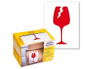 Waarschuwings etiket Avery 'Fragile' op rol in dispenser 74x100mm - 2