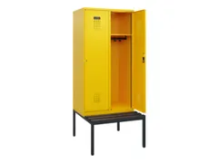 locker met bank,HxBxD 1950x800x815mm,2vak,vak B 400mm,cilinderslot