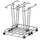 Afvalverzamelaar 4x70 Liter Afvalzakken Rvs Verrijdbaar Ral9003