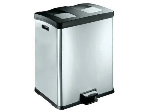 Afvalbak Rejoice EKO 2x30 Liter met kunststof binnenbak RVS
