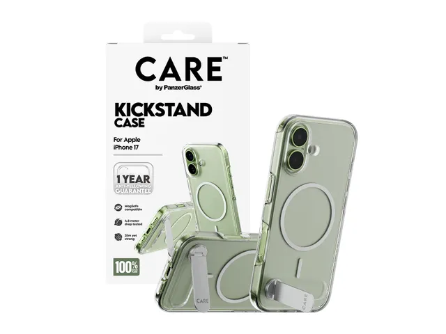 PanzerGlass CARE by Kickstand Case Transparent w. MagSafe iPhone