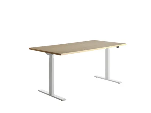 Elektrisch ihv bureau,HxBxD 700-1200x1600x800mm,blad esdoorn