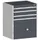 ladekast HxBxD 1000x800x650mm 4laden romp RAL7035 front RAL7016