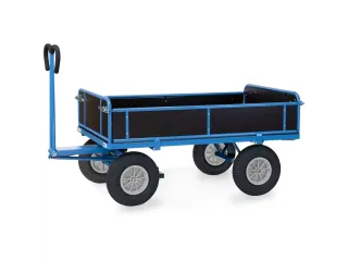 Handtrekwagen 6455P 750kg 1540x840mm hout polyurethaan wielen - 1
