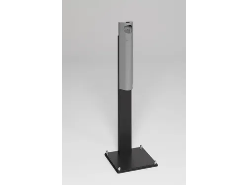 Staande Asbak 3.5 liter HXBXD 1250x310x310mm Voet Zwart Zilverkleurig