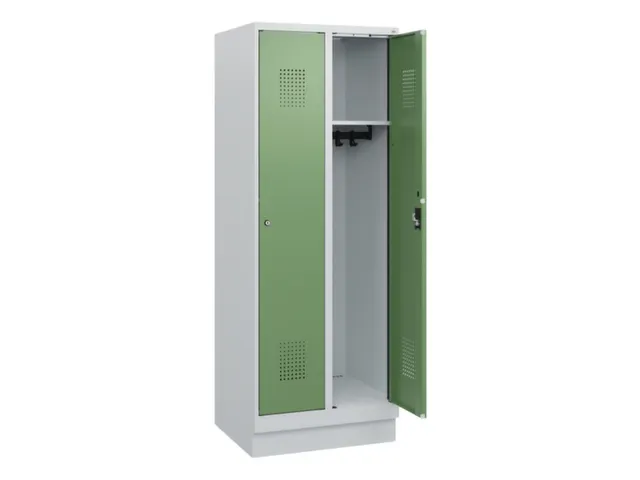 schoollocker,HxBxD 1630x600x500mm,2vak,vak B 300mm,cil.-slot,sokkel
