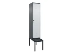 locker met bank,HxBxD 2120x400x815mm,1vak,vak B 400mm,draaigrendel