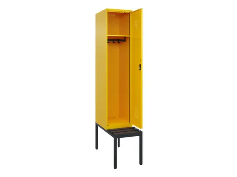 locker met bank,HxBxD 2120x400x815mm,1vak,vak B 400mm,cilinderslot