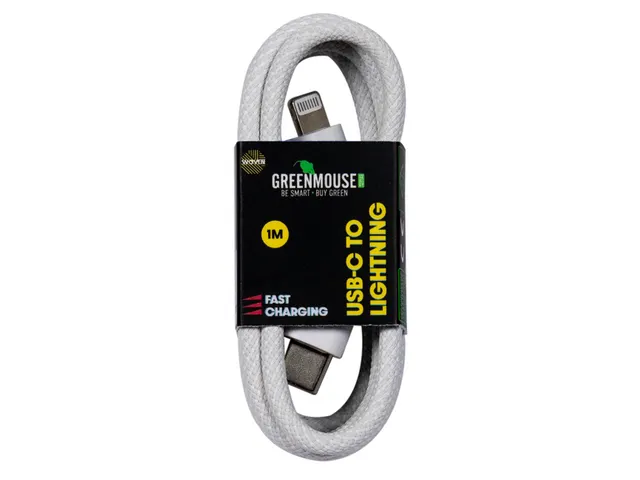 Kabel Green Mouse USB-C naar Lightning data Woven 1m