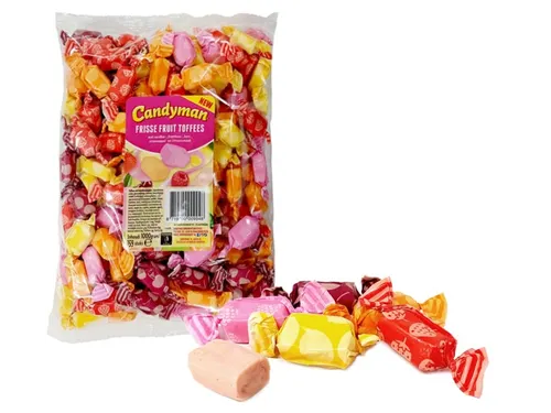 Toffees Candyman frisse fruit zak 1 kilogram