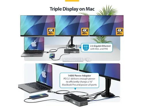 StarTech.com DK30C2DPEPRUE laptop dockingstation