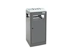 combi-asbak 815x350x350mm afvalbak 40 liter staal RAL7016 Antraciet