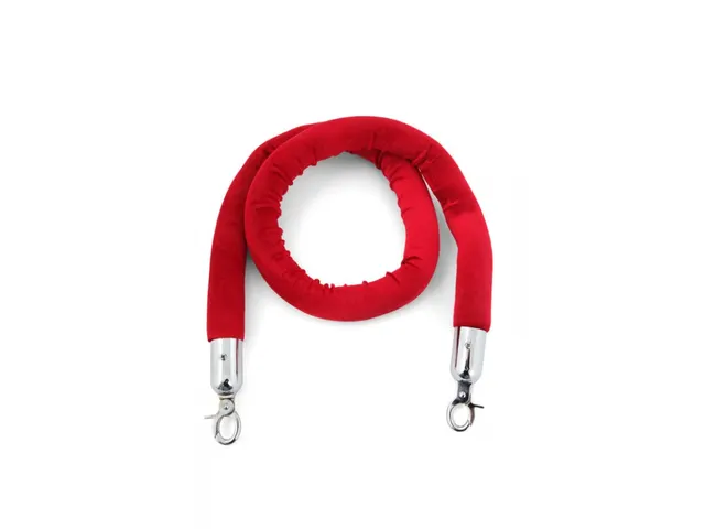 Koord Van Velours Verchroomd 1.5 Meter Rood
