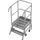 bordestrap,verrijdbaar,bordes H 0,5m,2treden m. R13-laag,aluminium