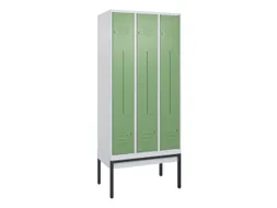 Z-garderobekast,HxBxD 2120x900x500mm,vak B 150/300mm,cil.-slot