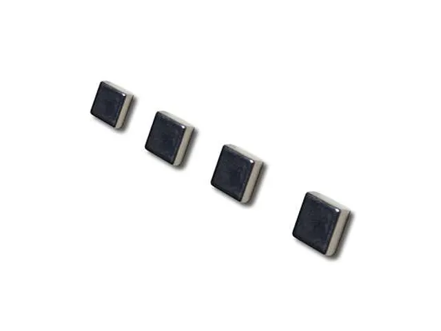 Glasbord Magneten Vierkant Zilver 10x10mm 4 stuks