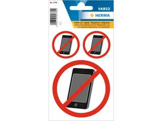 Waarschuwing Etiket Herma 5784 Telefoon Verboden 3 stuks - 3