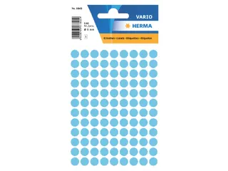 HERMA 1843 Multipurpose etiketten Rond 8mm Blauw 540 stuks - 1